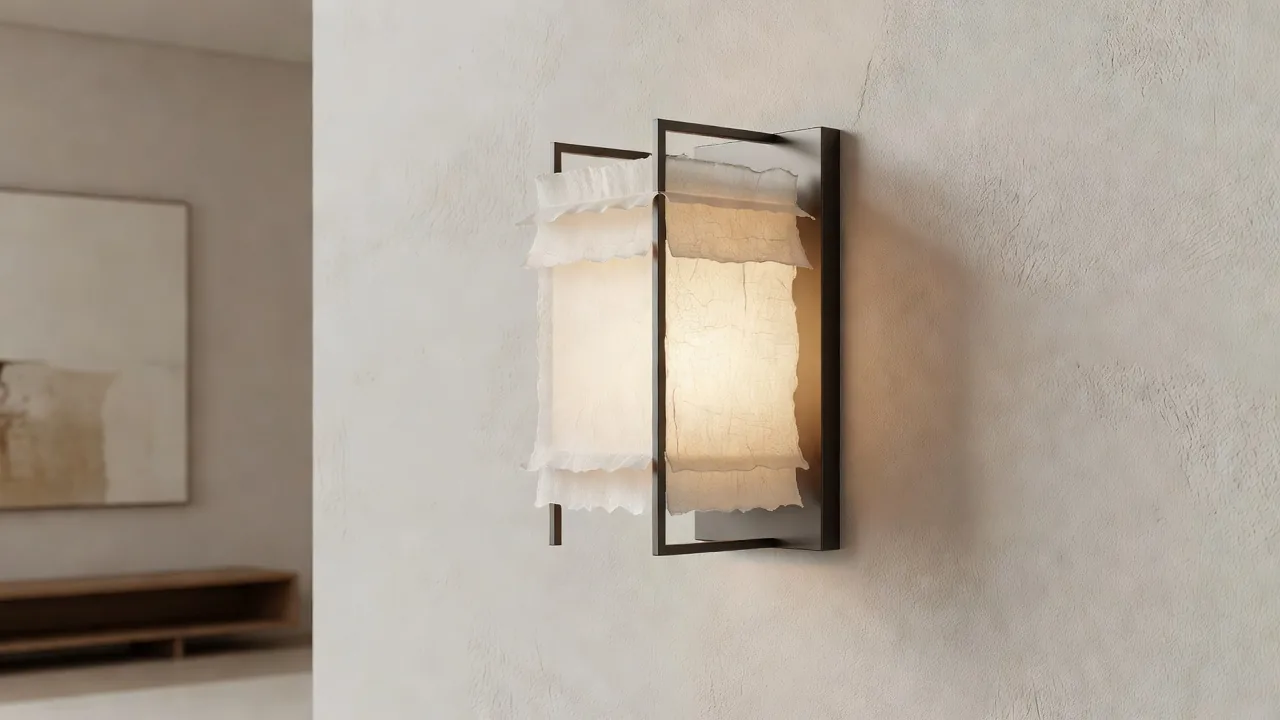 重ね和紙のウォールライト